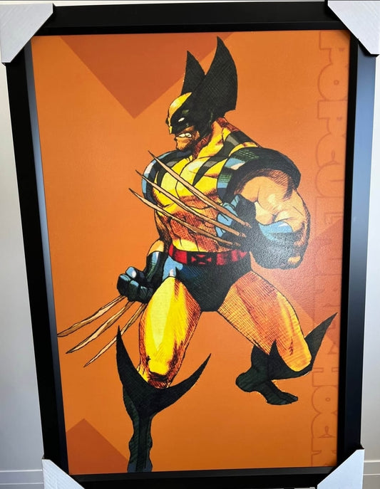 26x38 Marvel Comics Wolverine Textured Fine Art Print