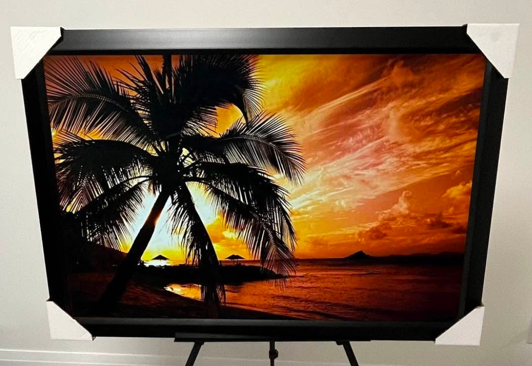 26x38 Wall Art Scenic Beach Sunset Textured Fine Art Print