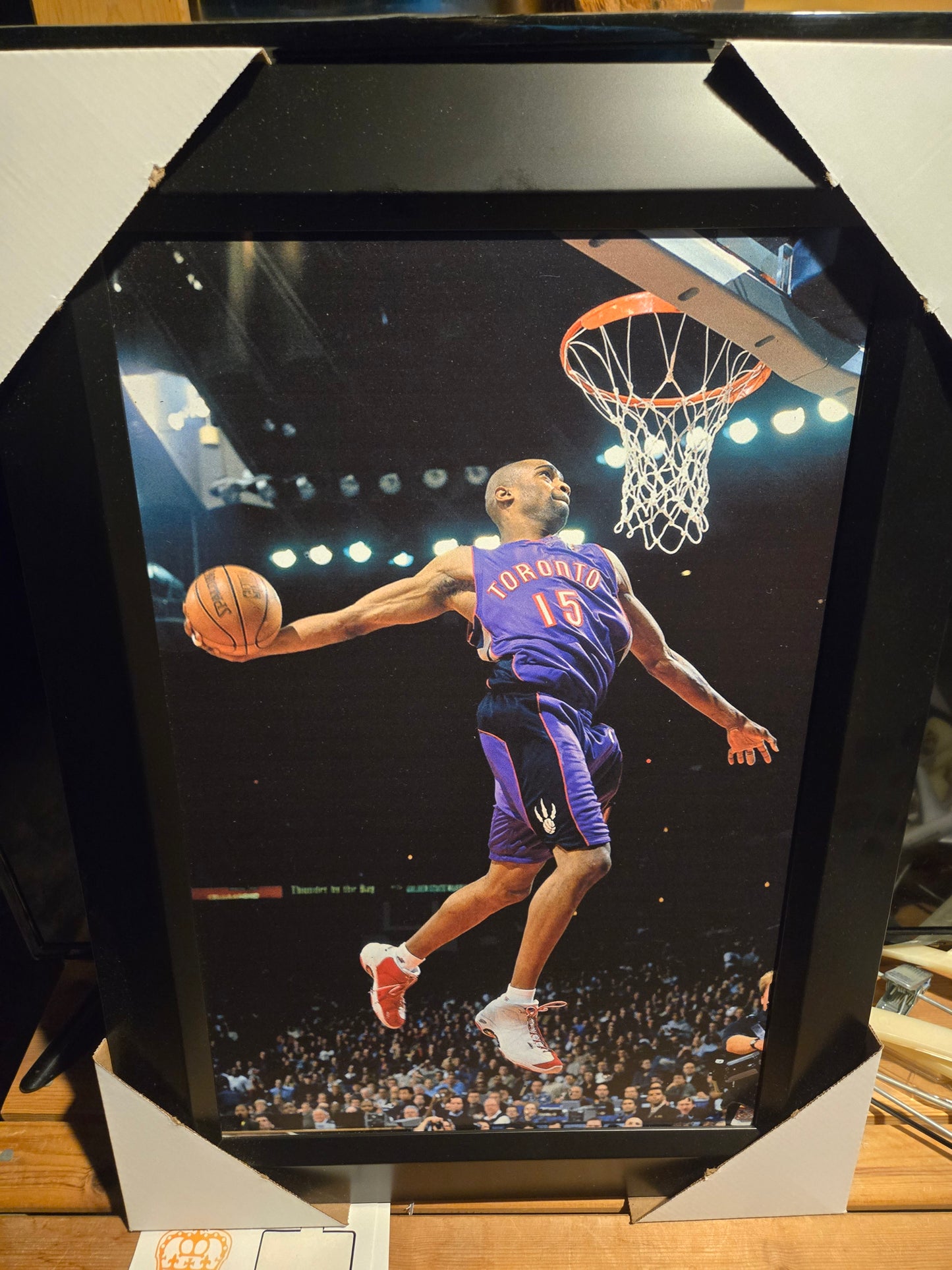 21x16 NBA Toronto Raptors Vince Carter Textured Fine Art Print