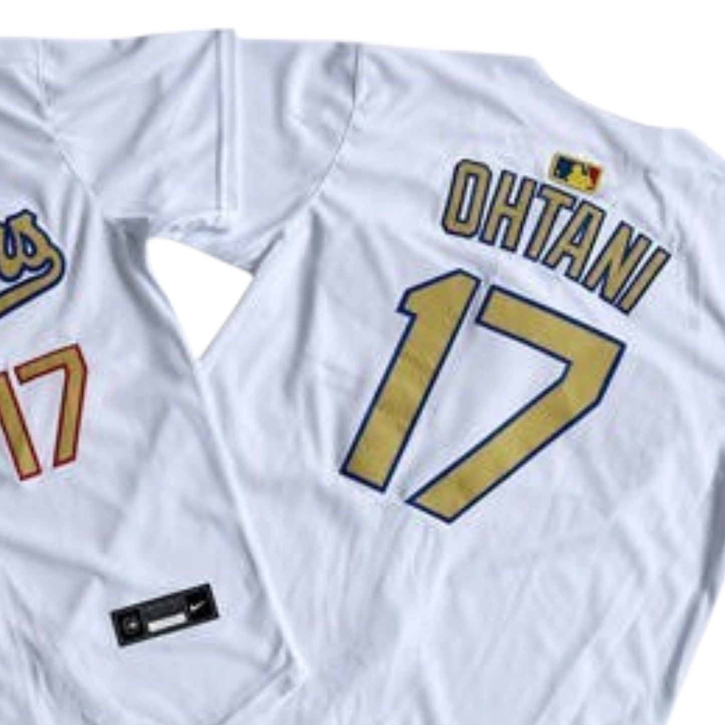 Los Angeles Dodgers Ohtani White and Gold Baseball Jersey Size Womens Medium