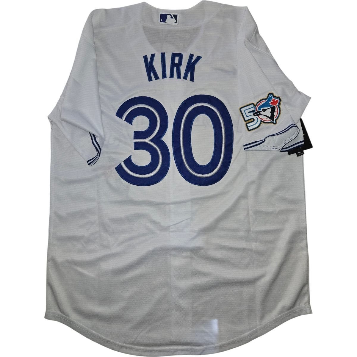 Toronto Blue Jays 50th Patch Kirk White Baseball Jersey Size Mens XL