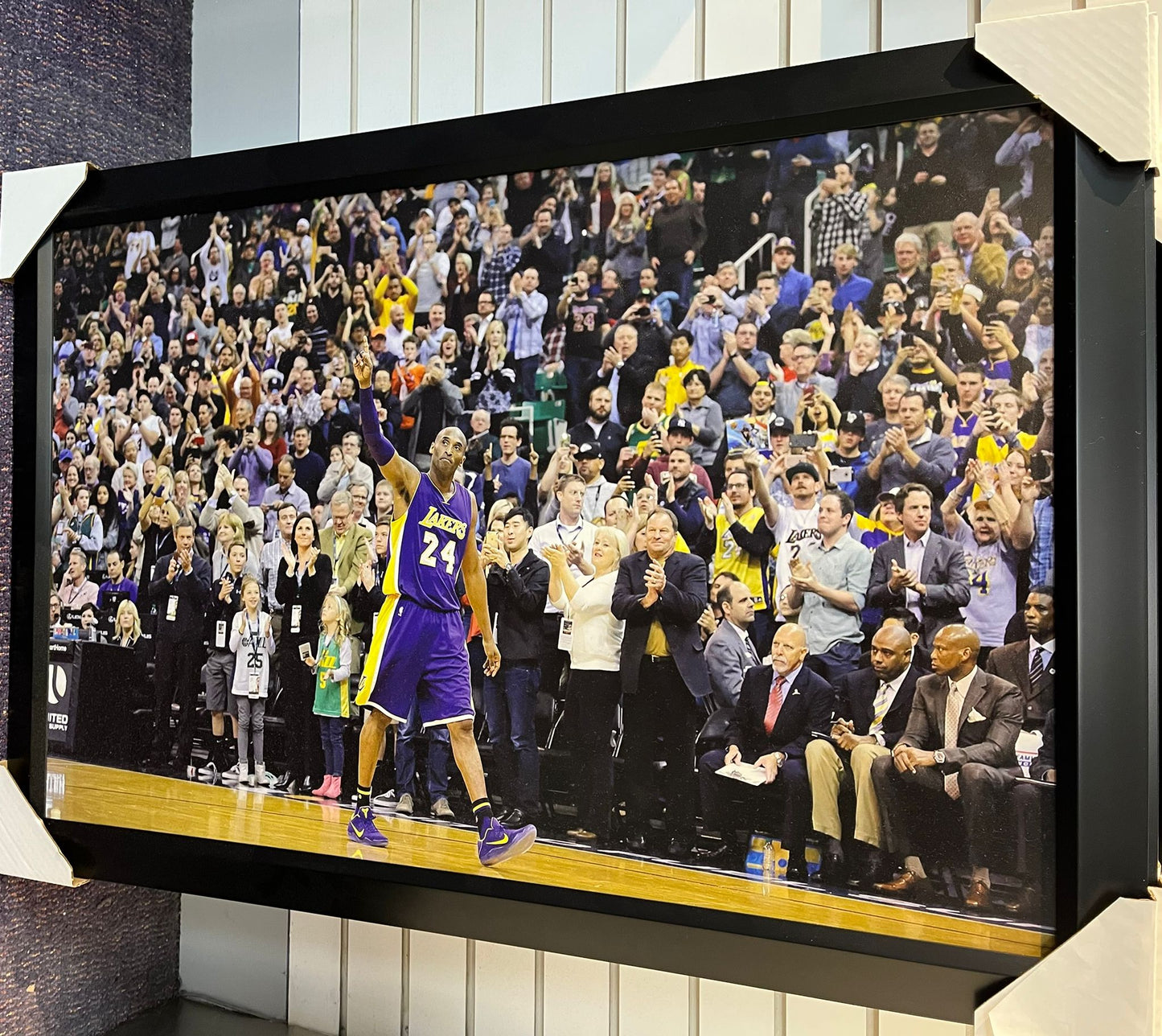26x38 Los Angeles Lakers Kobe Bryant Textured Fine Art Print