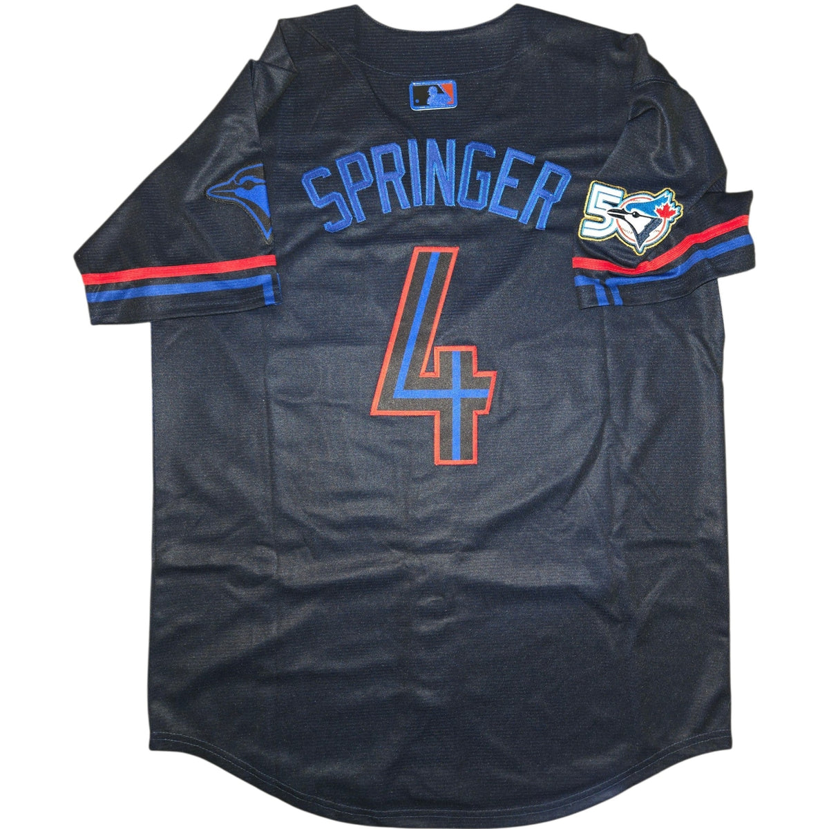 Toronto Blue Jays 50th Patch Springer City Connect Baseball Jersey Size Womens Medium