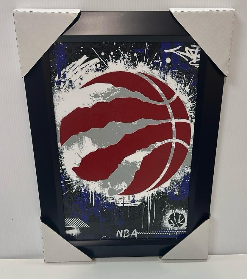21x16 NBA Toronto Raptors Textured Fine Art Print