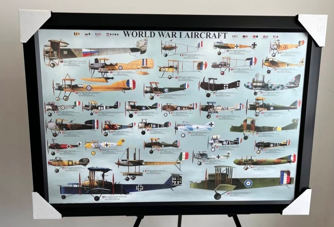 26x38 Military Aviation History World War 2 WW2 Airplanes Textured Fine Art Print
