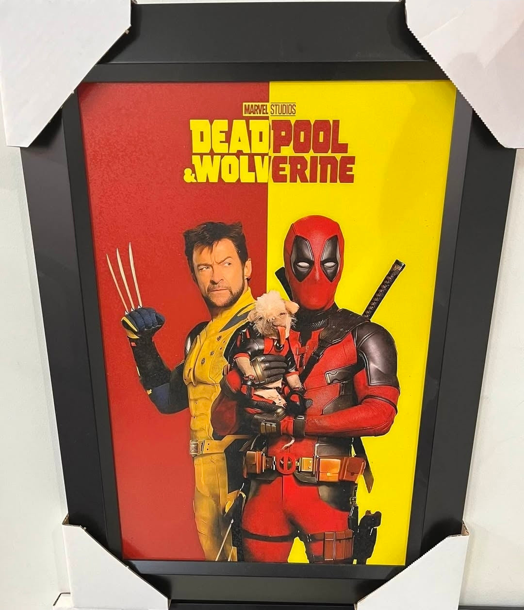 21x16 Movie Deadpool vs Wolverine Textured Fine Art Print