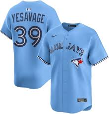 Toronto Blue Jays 50th Patch Yesavage Light Blue Baseball Jersey Size Womens Medium