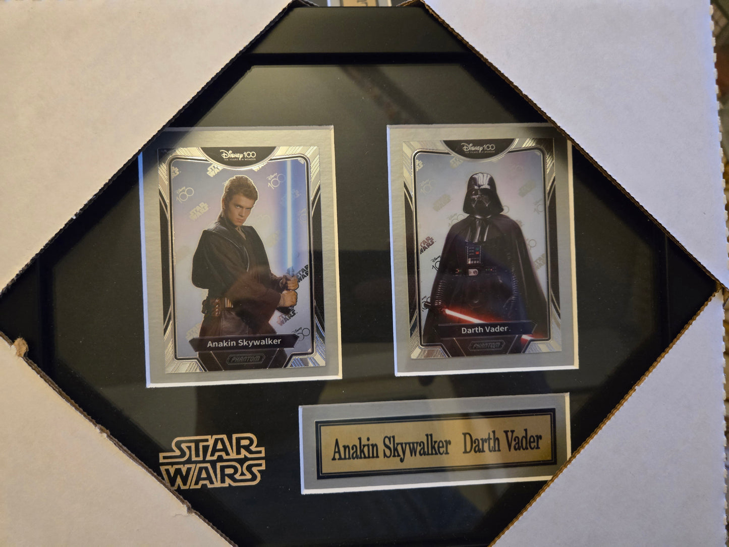 Star Wars Anakin Skywalker Darth Vader 2 card collector frame