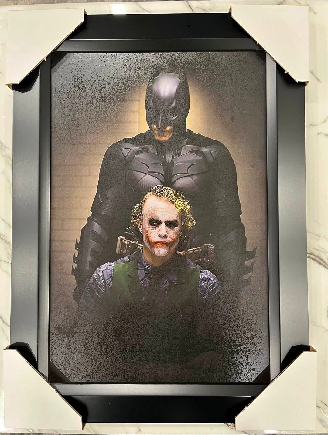 21x16 Movie Batman The Dark Knight Joker Textured Fine Art Print