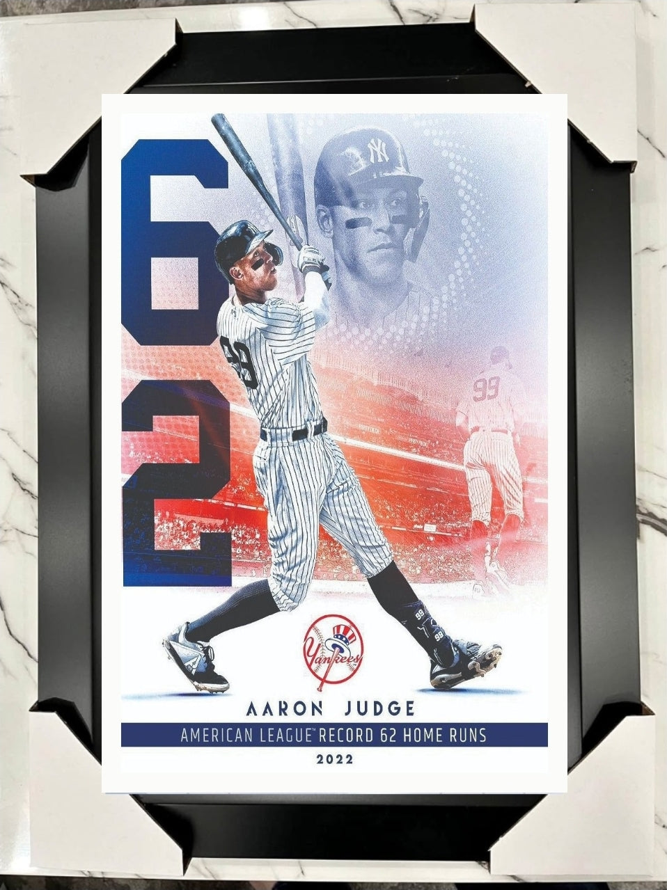 21x16 New York Yankees Aaron Judge Textured Fine Art Print