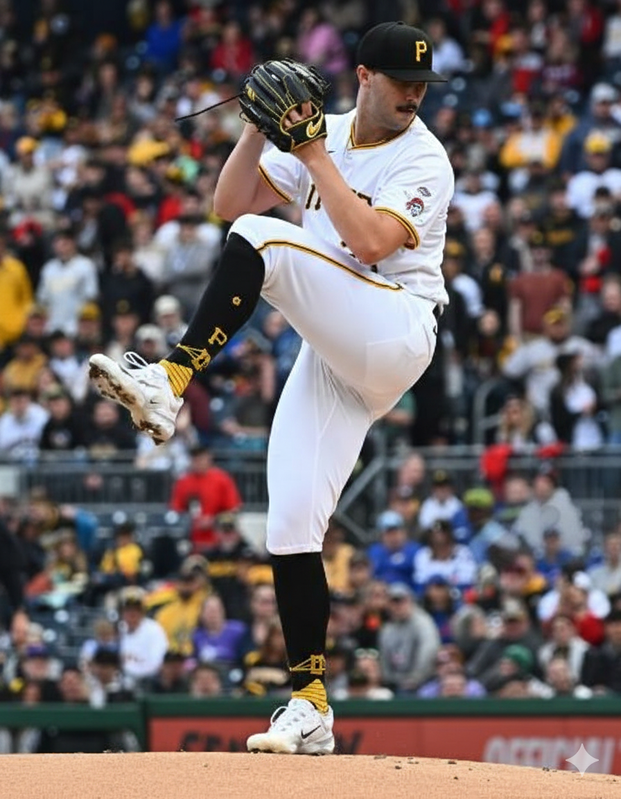 21x16 MLB Pittsburgh Pirates Paul Skenes Textured Fine Art Print