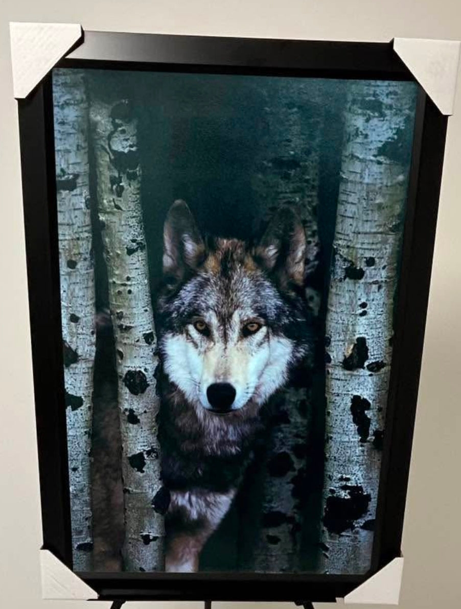 26x38 Wall Art Animals Wolf Textured Fine Art Print