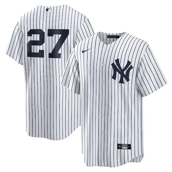 New York Yankees Stanton White Pinstripe No Name Only Number Baseball Jersey Size Mens Small