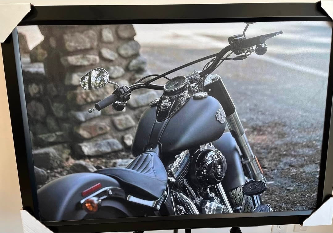 26x38 Wall Art Automotive Harley Davidson Motorcycles Textured Fine Art Print