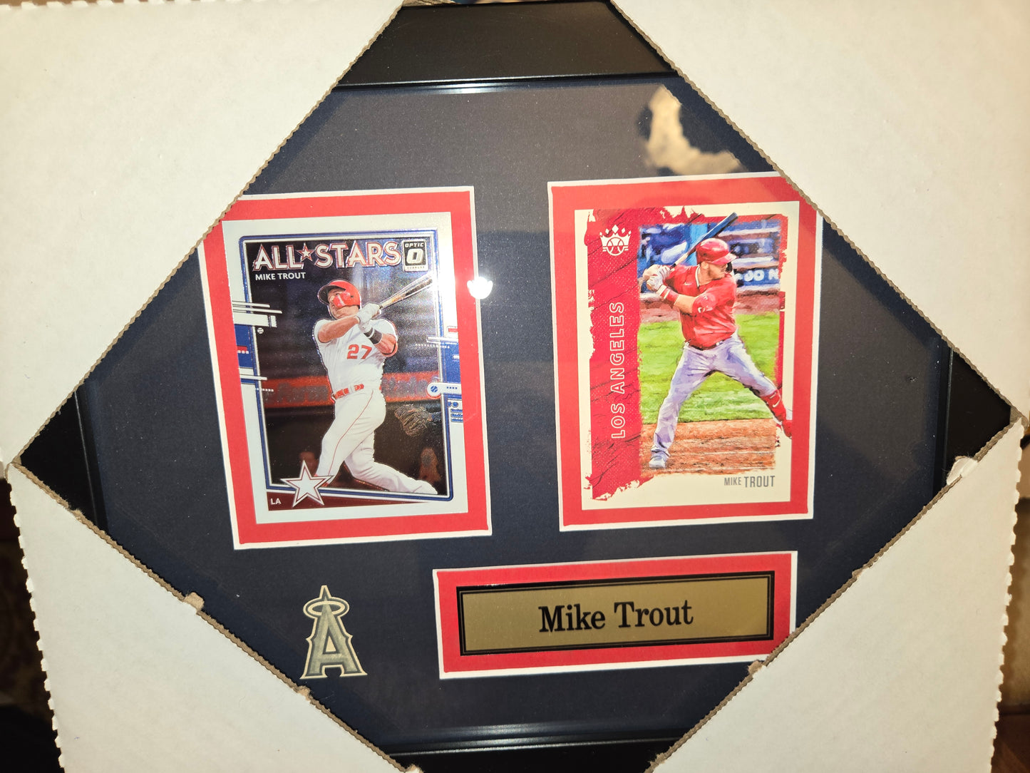 12x10 MLB Los Angeles Angels of Anaheim Mike Trout 2 Card Collector Frame