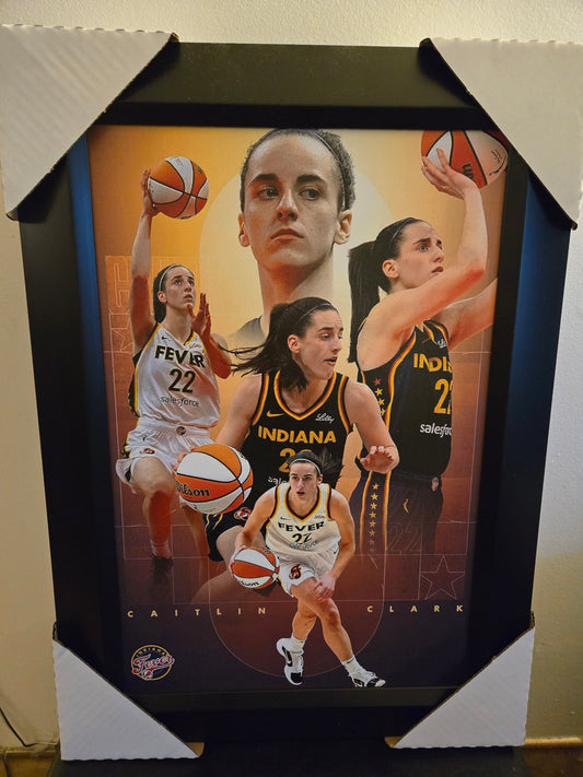 21x16 WNBA Indiana Fever Caitlin Clark Textured Fine Art Print