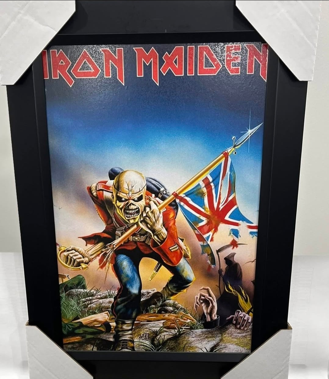 21x16 Iron Maiden Textured Fine Art Print Frame
