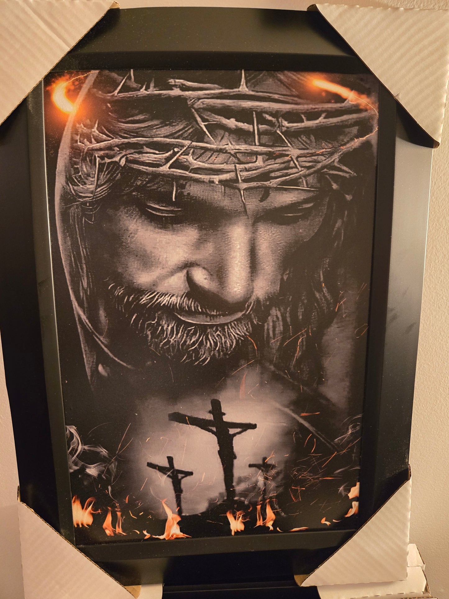 21x16 Religous Jesus Christ Textured Fine Art Print