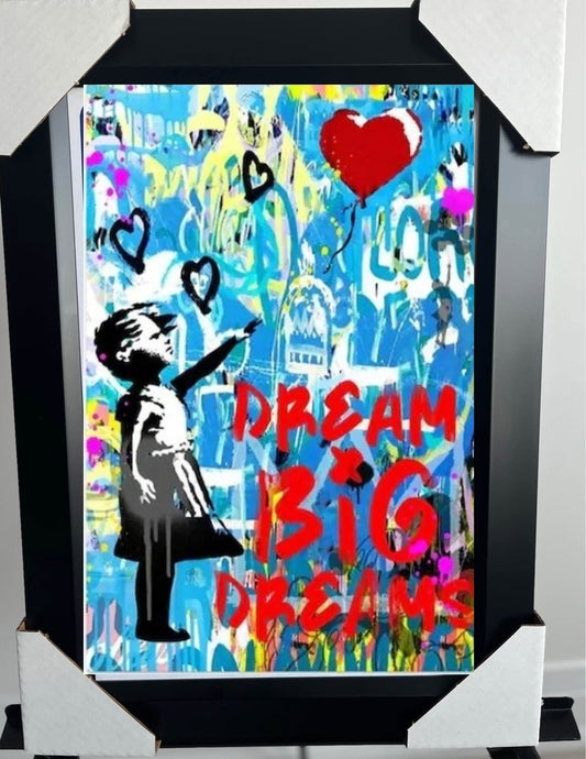 28x38 Banksy Reproduction Love Is All We Need Textured Fine Art Print