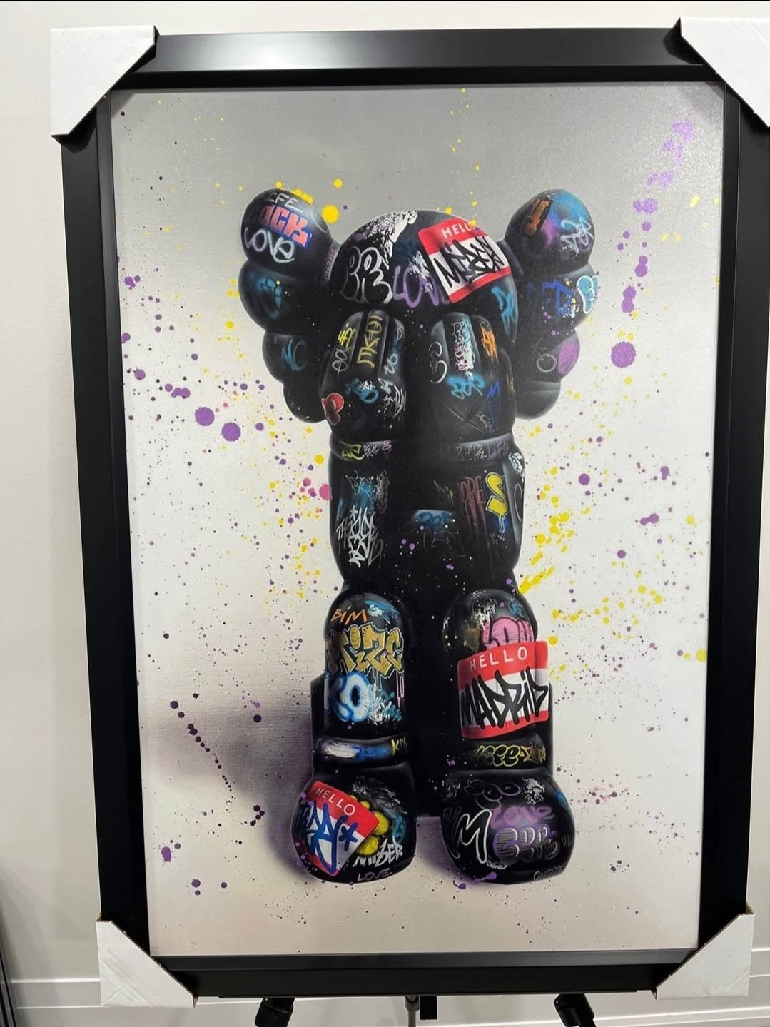 28x38 Kaws Reproduction Graffitti Style Textured Fine Art Print
