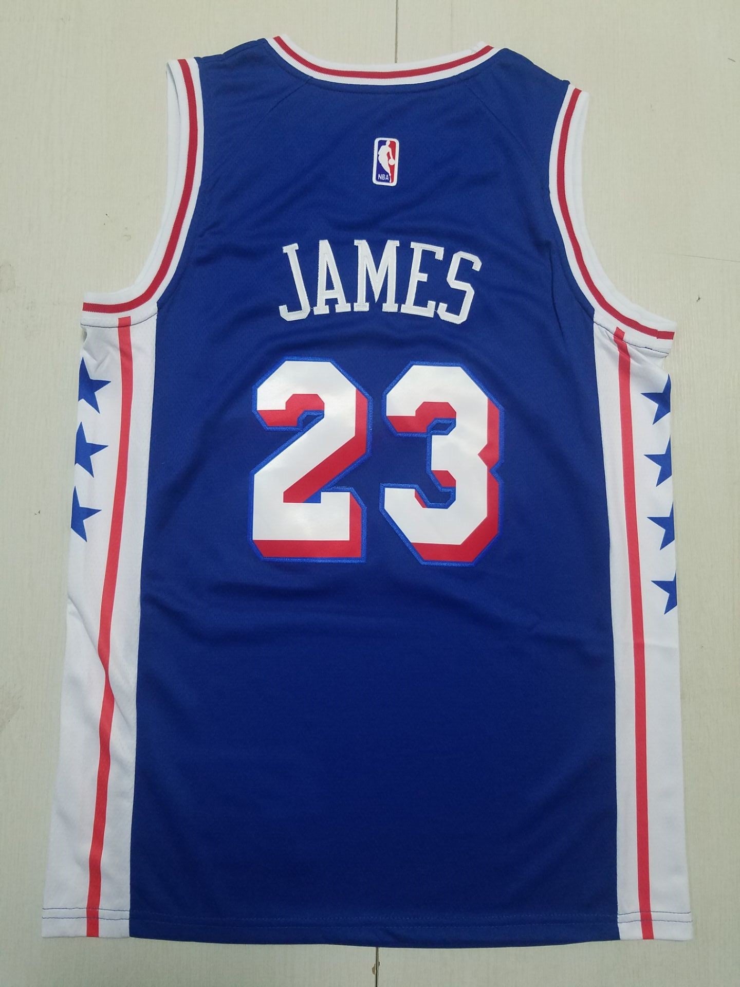 Philadelphia 76ers LeBron James Blue Basketball Jersey Mens XXL