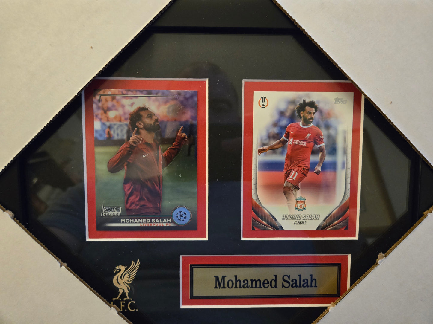 Soccer Liverpool FC Mohamed Salah 2 Card Collector Frame