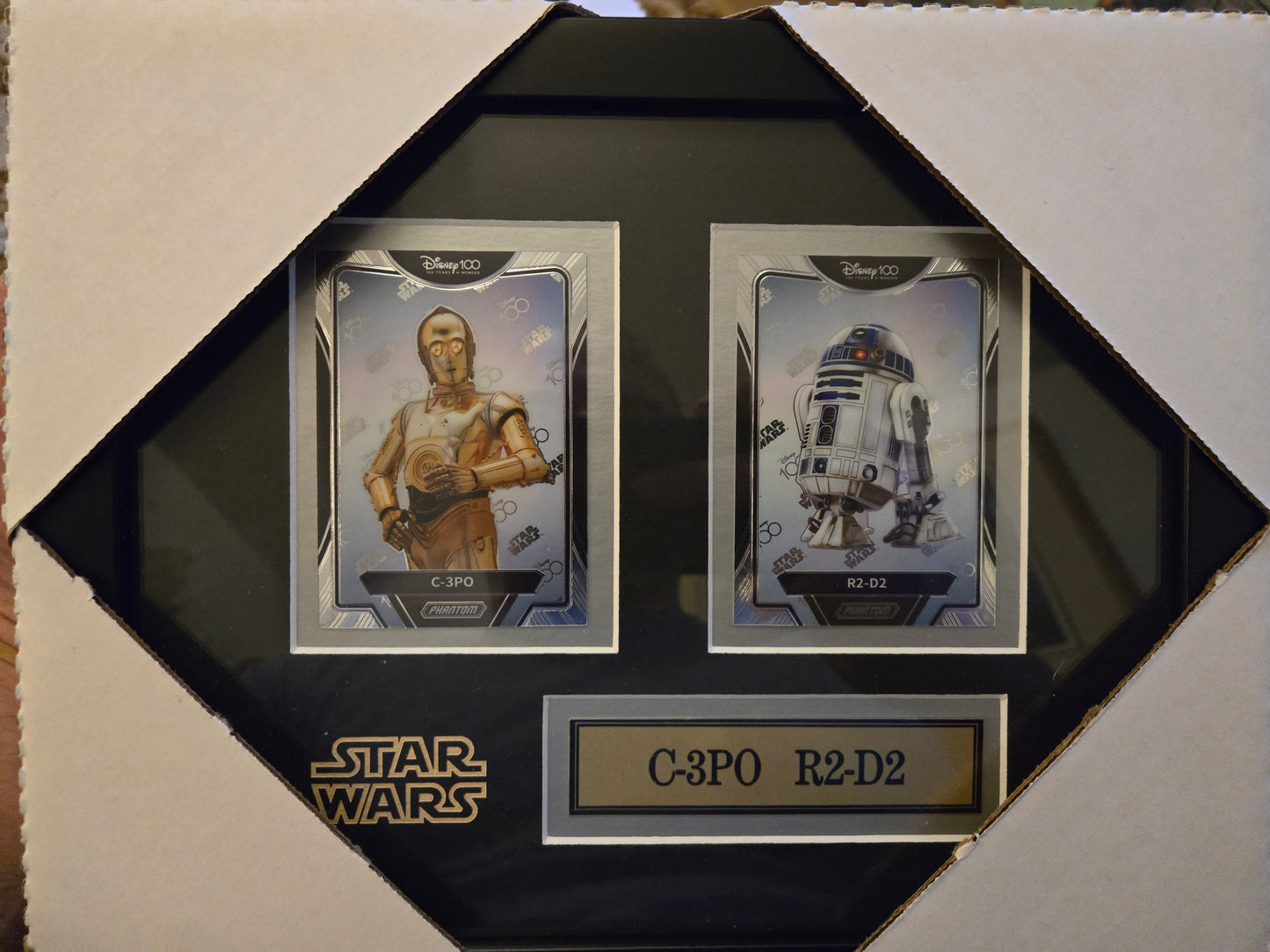 Star Wars C3PO R2D2 2 card collector frame