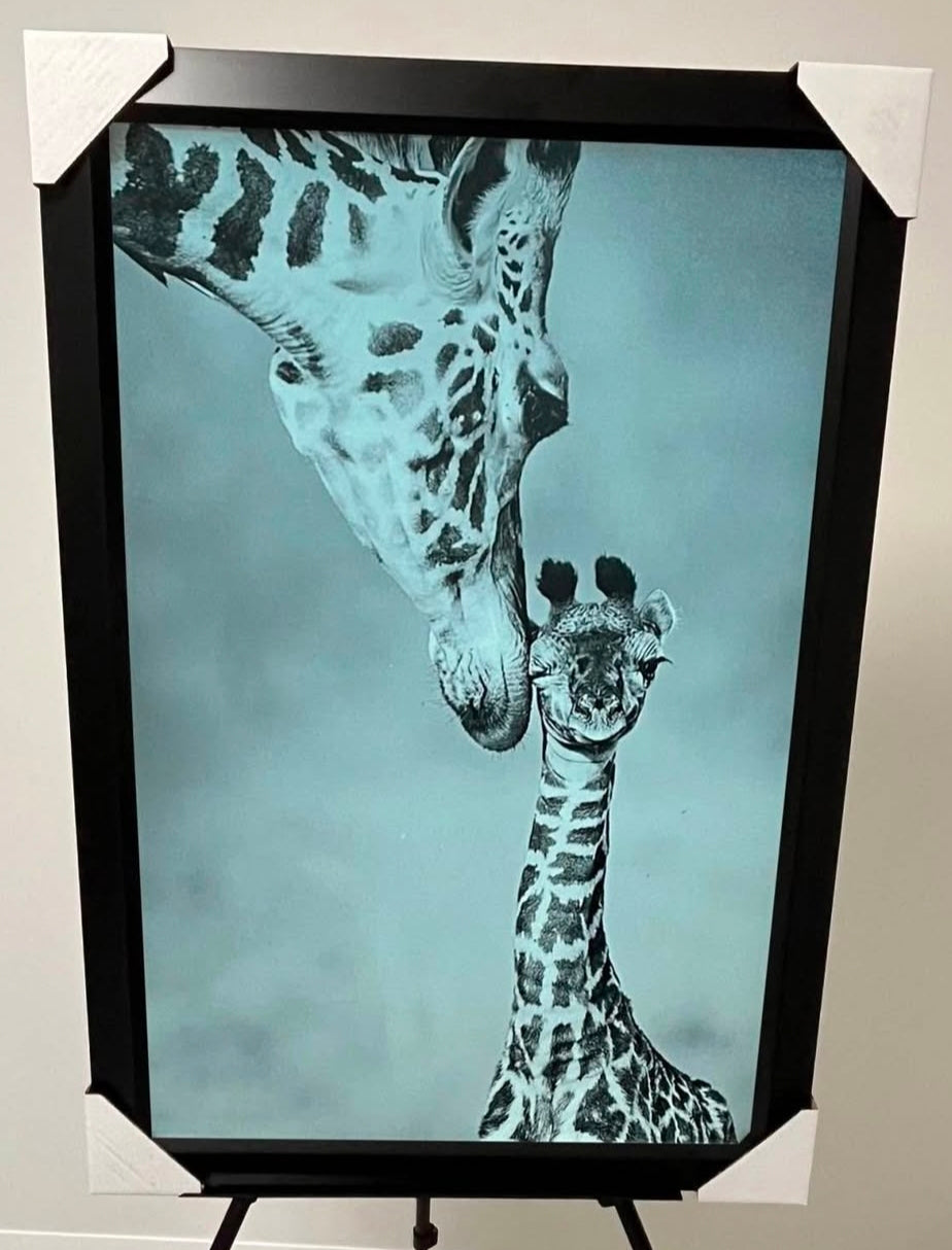 26x38 Wall Art Animals Giraffe Textured Fine Art Print