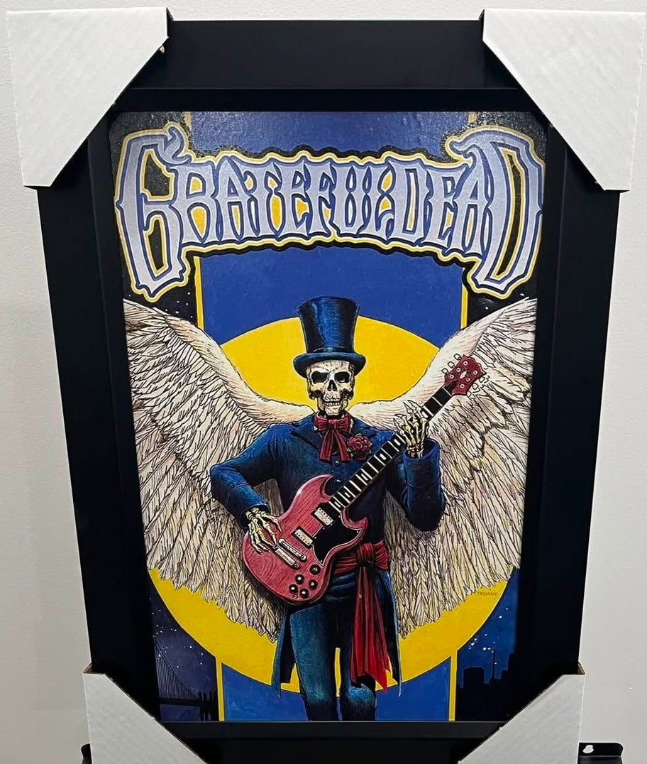 21x16 Greatful Dead Textured Fine Art Print Frame