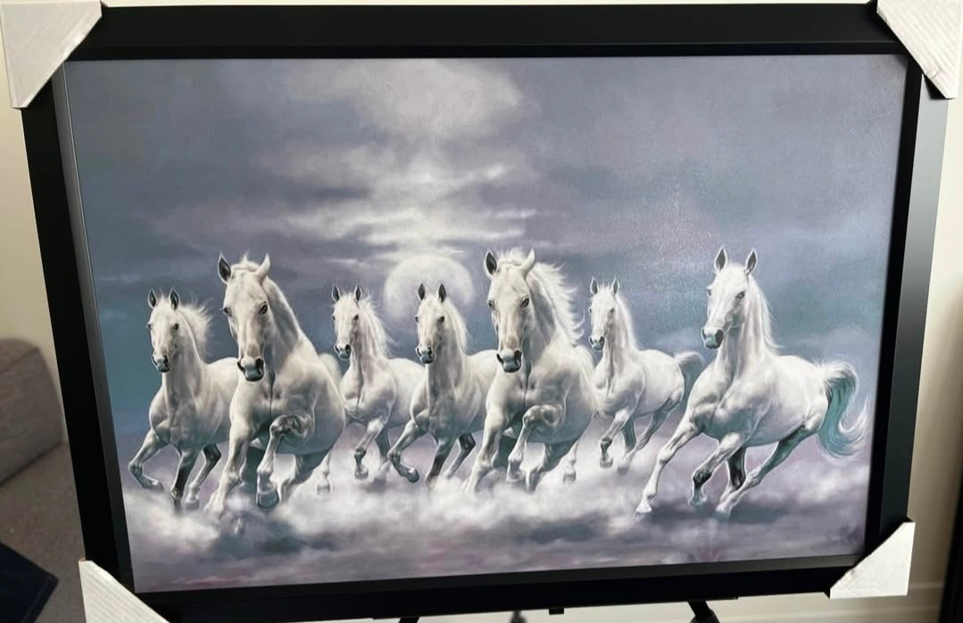 26x38 Wall Art Animals Horses Textured Fine Art Print