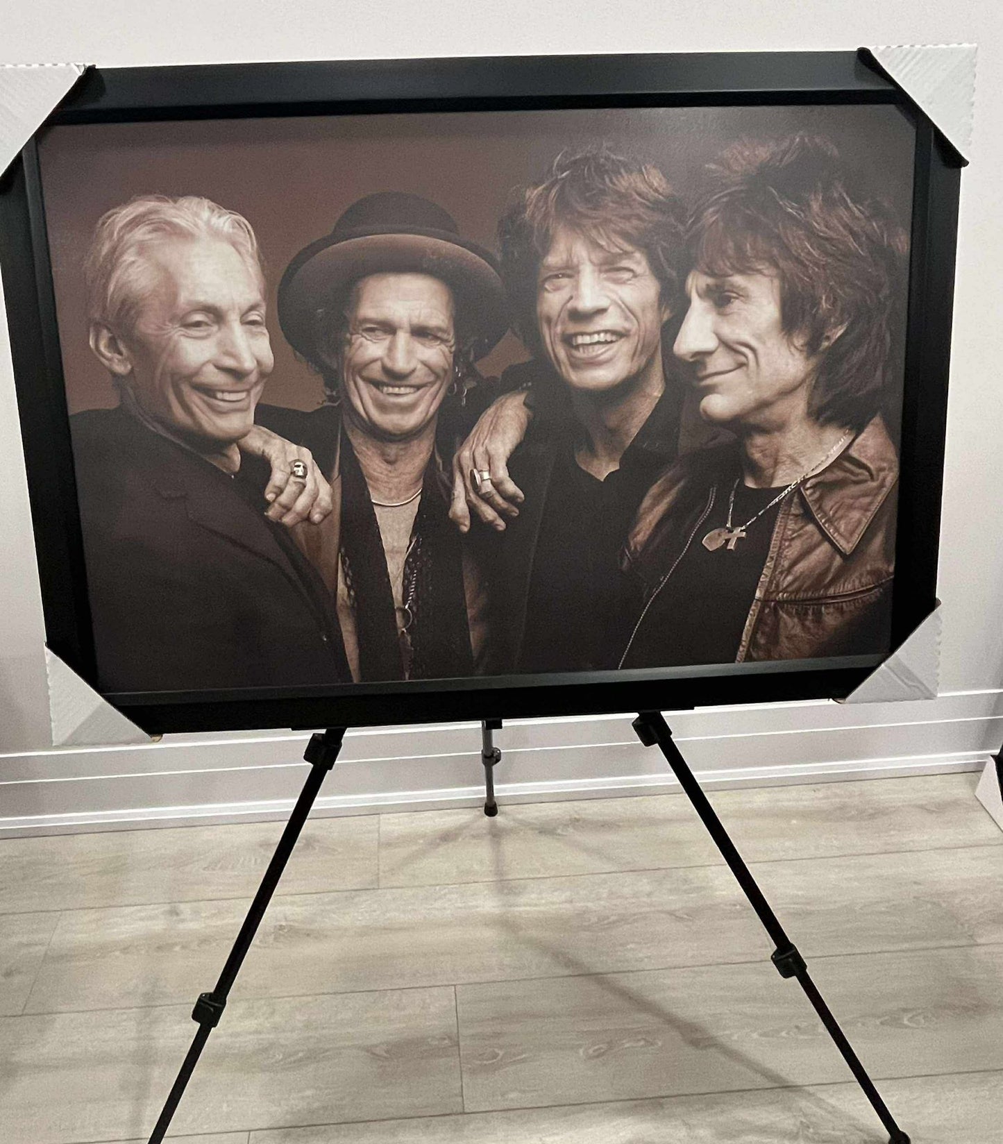 28x40 The Rolling Stones Textured Fine Art Print Sepia