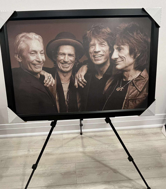 28x40 The Rolling Stones Textured Fine Art Print Sepia