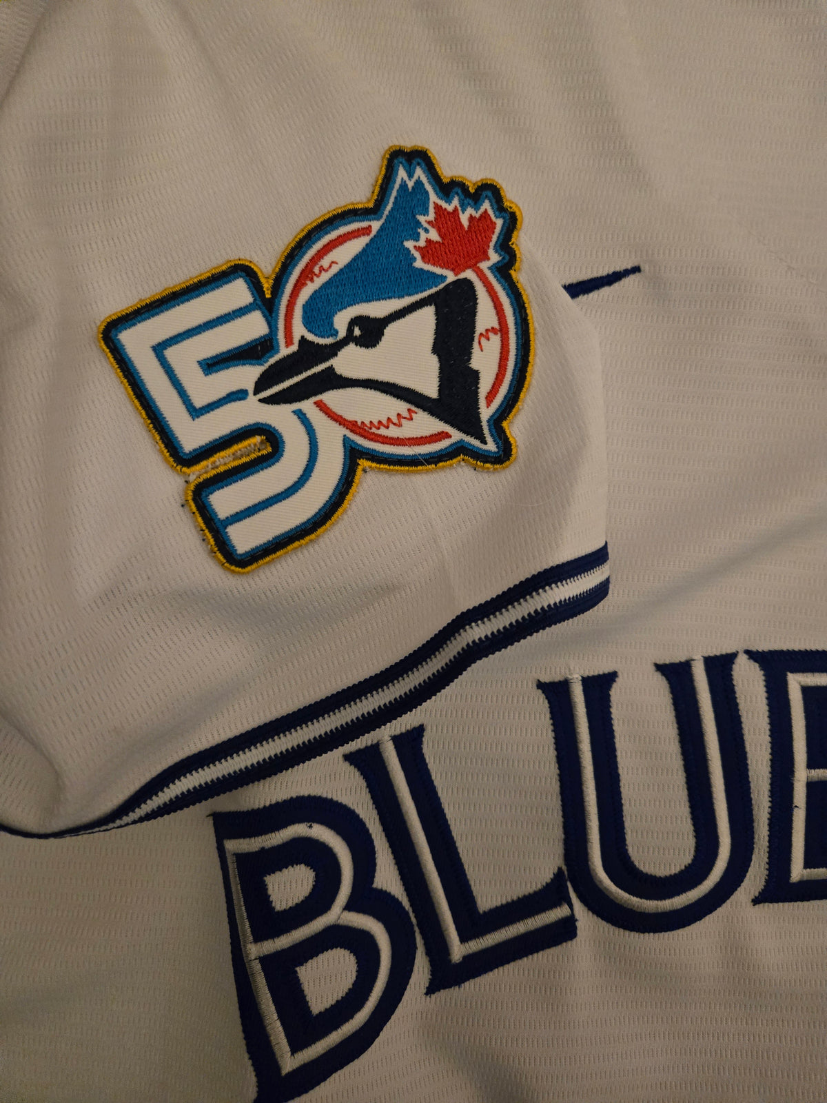 Toronto Blue Jays 50th Patch Guerrero Jr White Baseball Jersey Size Mens XL