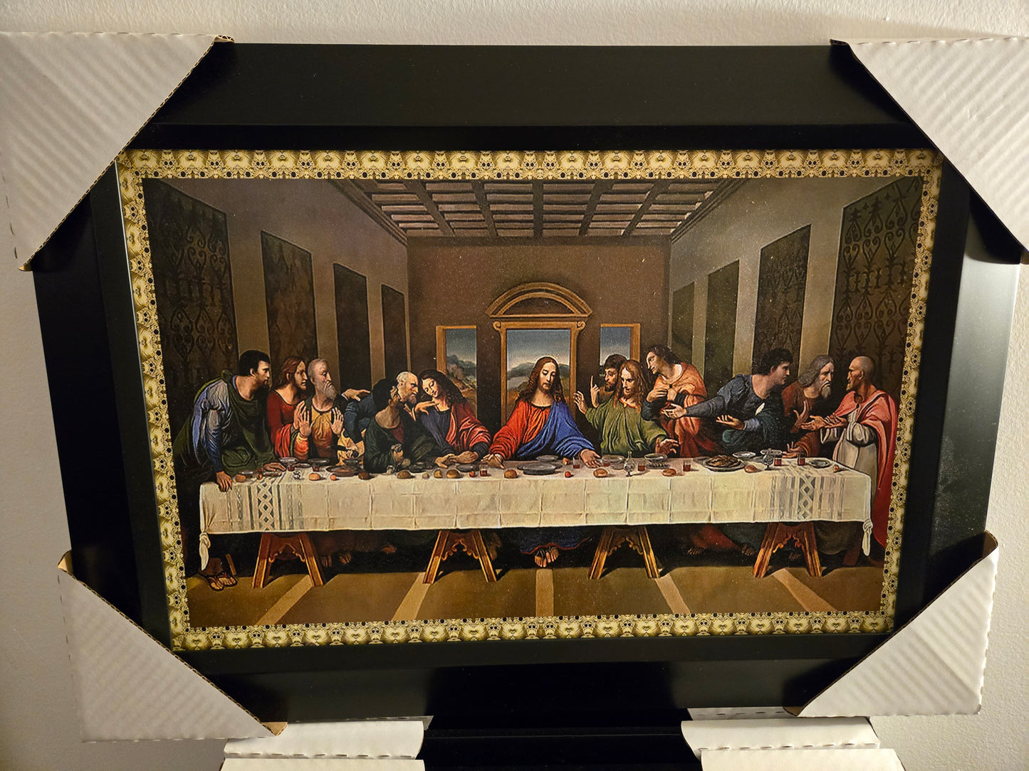 21x16 Religous Jesus The Last Supper Textured Fine Art Print
