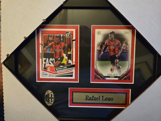 Soccer AC Milan Rafa Leao 2 Card Collector Frame