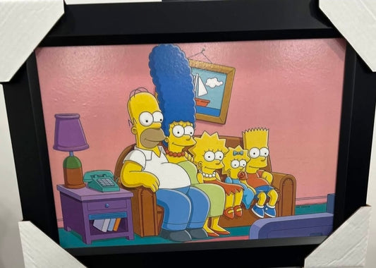 21x16 The Simpsons Textured Fine Art Print