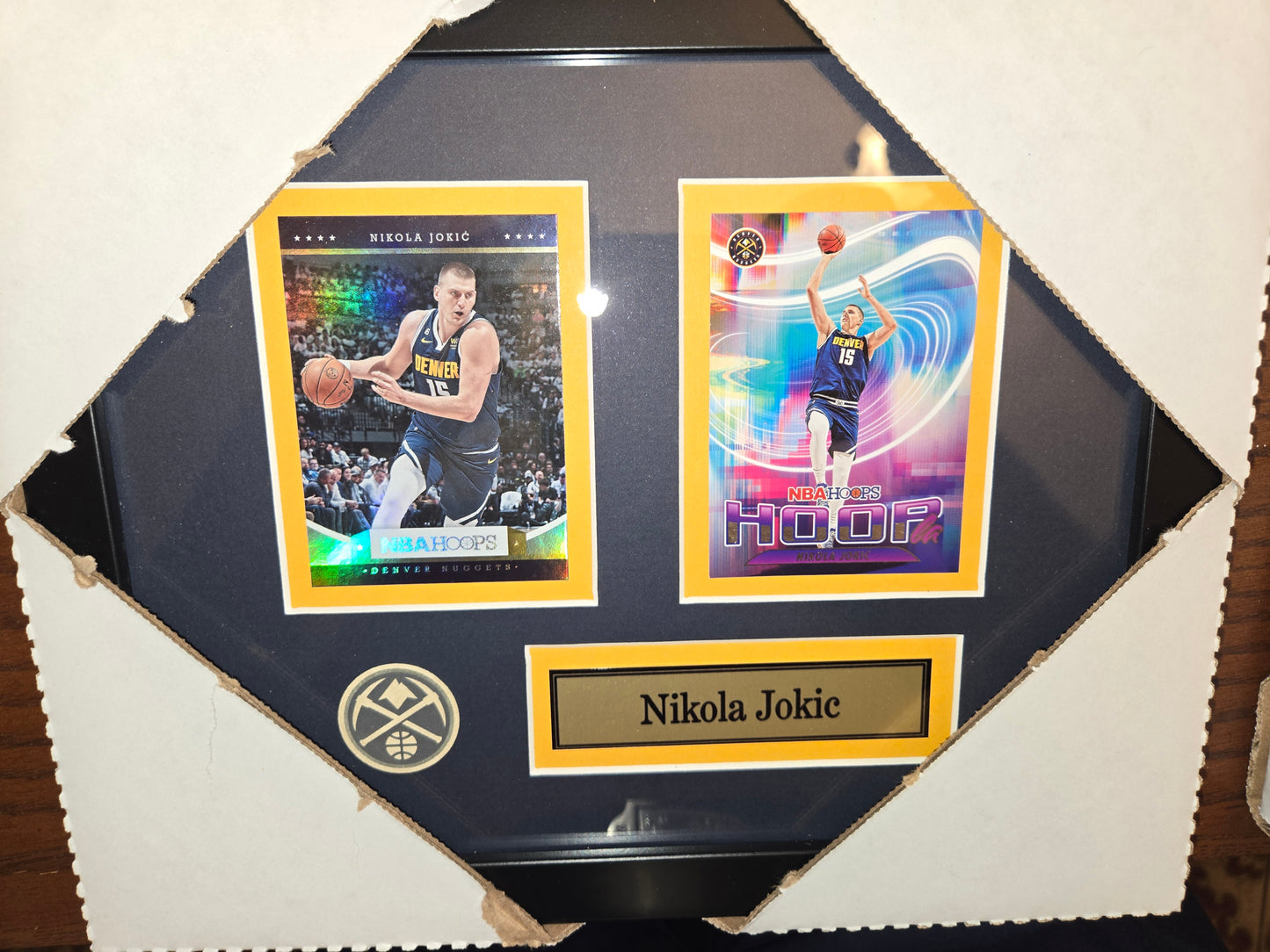 12x10 NBA Denver Nuggets Nikola Jokic 2 Card Collector Frame