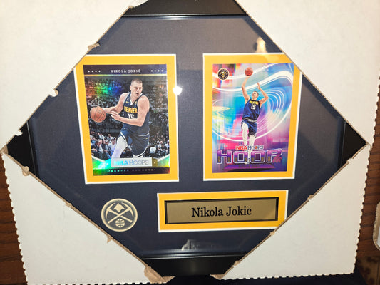 12x10 NBA Denver Nuggets Nikola Jokic 2 Card Collector Frame