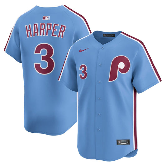 Philadelphia Phillies Harper Powder Blue Baseball Jersey Size Mens XXL