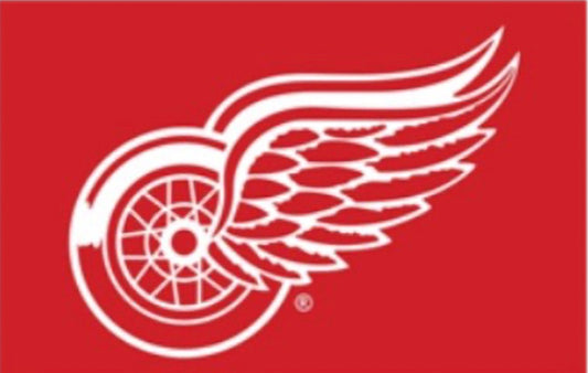 21x16 NHL Detroit Red Wings Team Logo Emblem Textured Fine Art Print