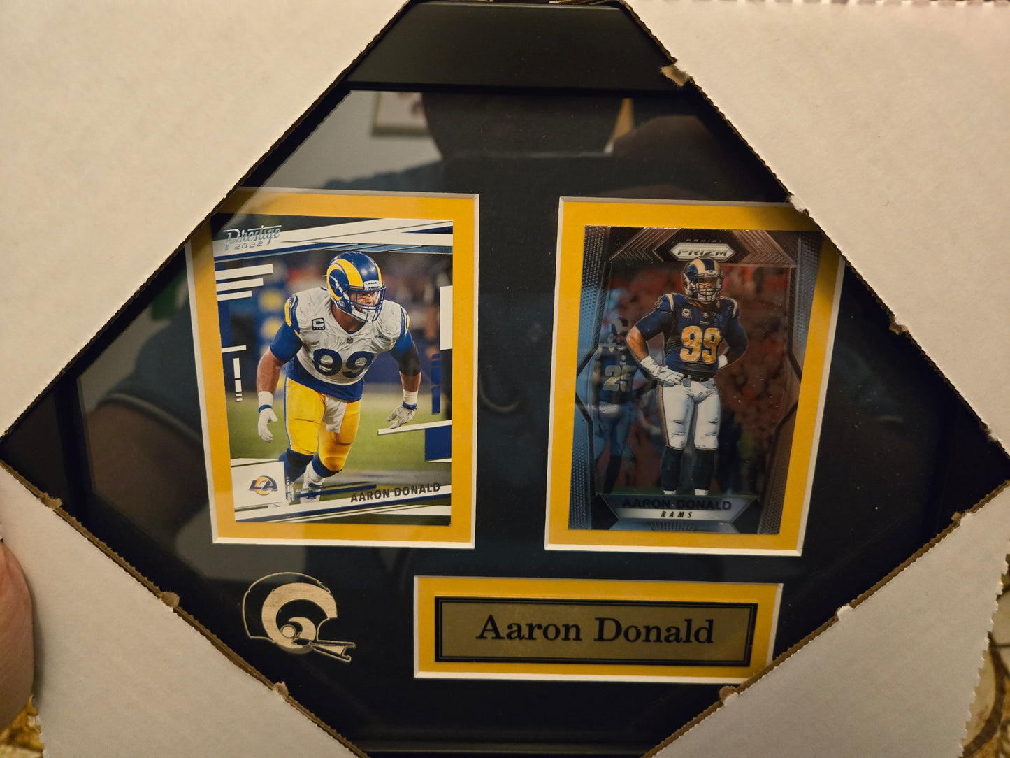 12x10 NFL Los Angeles Rams Aaron Donald 2 Card Collector Frame