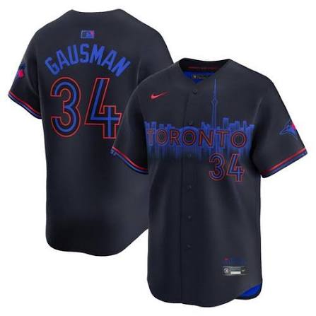 Toronto Blue Jays 50th Patch Gausman City Connect Baseball Jersey Size Mens Medium