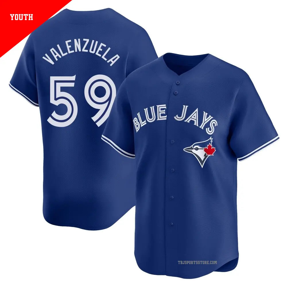 Toronto Blue Jays 50th Patch Valenzuela Dark Blue Baseball Jersey Size Womens Medium