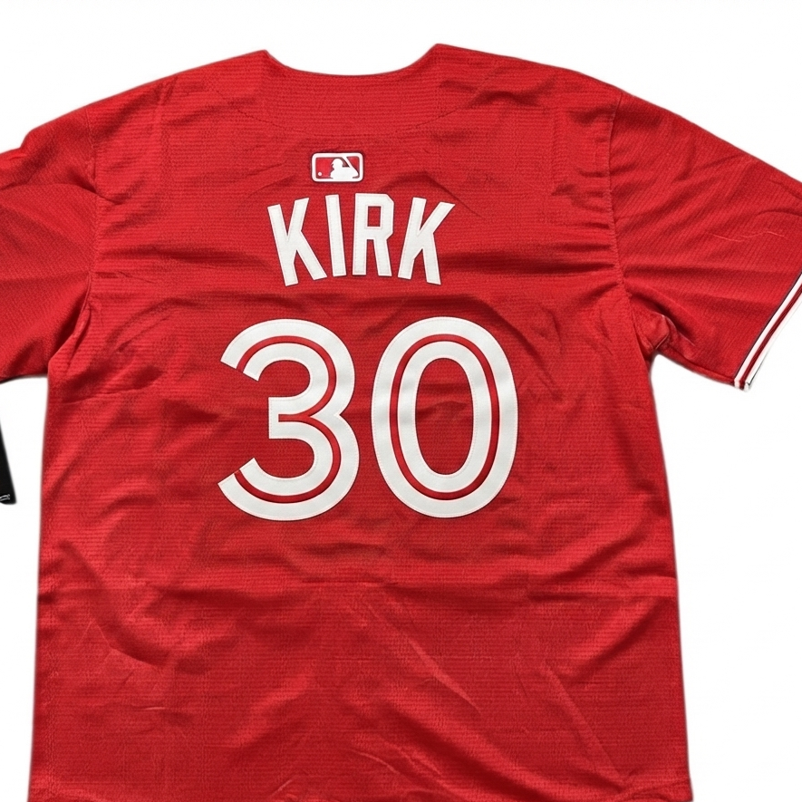Toronto Blue Jays 50th Patch Kirk Canada Day Red Baseball Jersey Size Mens XXL
