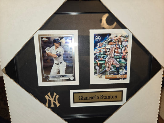 12x10 MLB New York Yankees Giancarlo Stanton 2 Card Collector Frame
