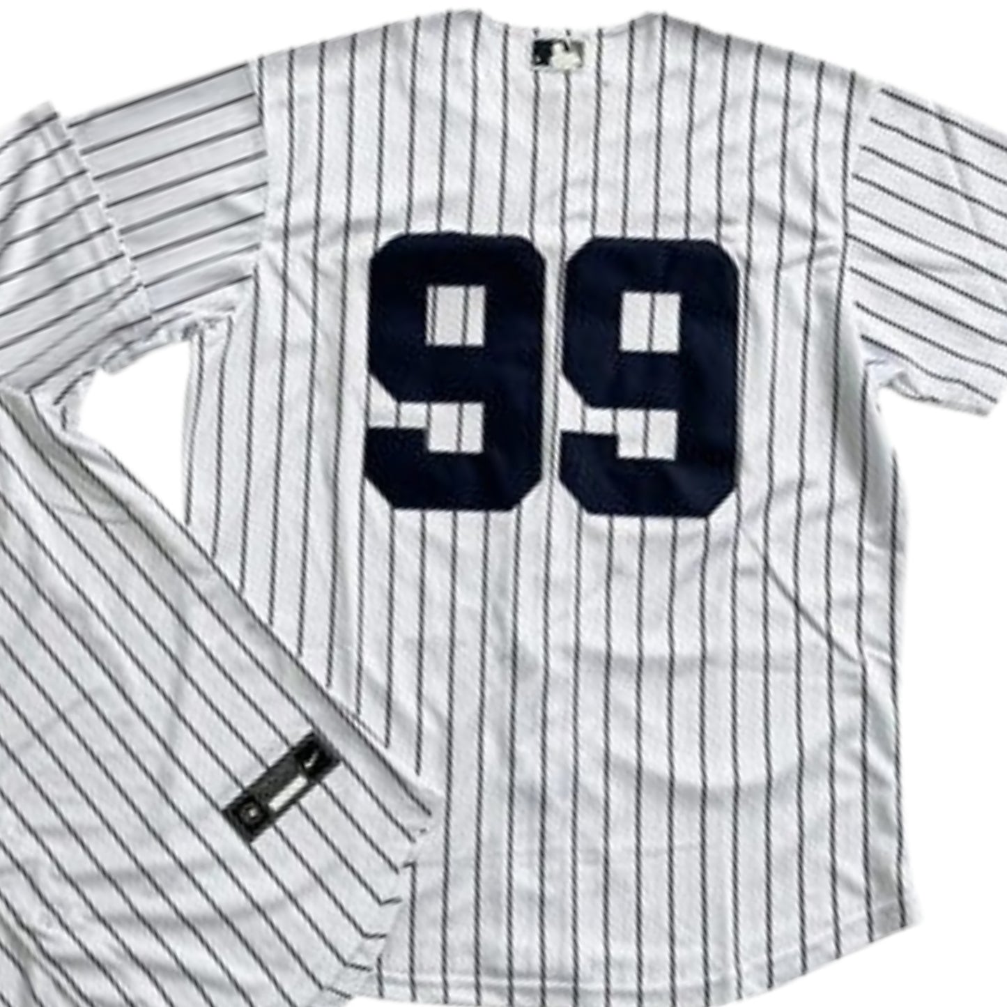 New York Yankees Judge White Pinstripe No Name Only Number Baseball Jersey Size Mens Small