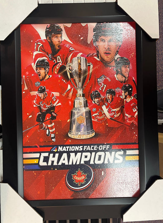 21x16 Four Nations Champions Team Canada Textured Fine Art Print