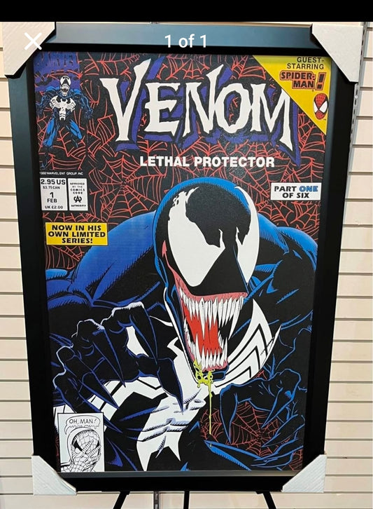 21x16 Marvel Comics Venom Textured Fine Art Print