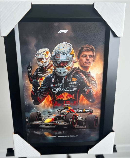 21x16 F1 Max Verstappen Red Bull Textured Fine Art Print