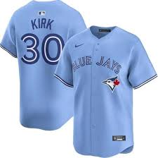 Toronto Blue Jays 50th Patch Kirk Light Blue Baseball Jersey Size Womens Medium